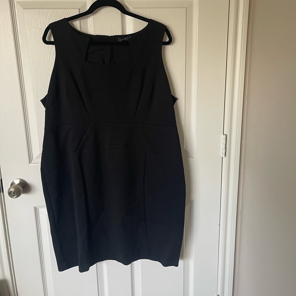Eloquii black shift dress